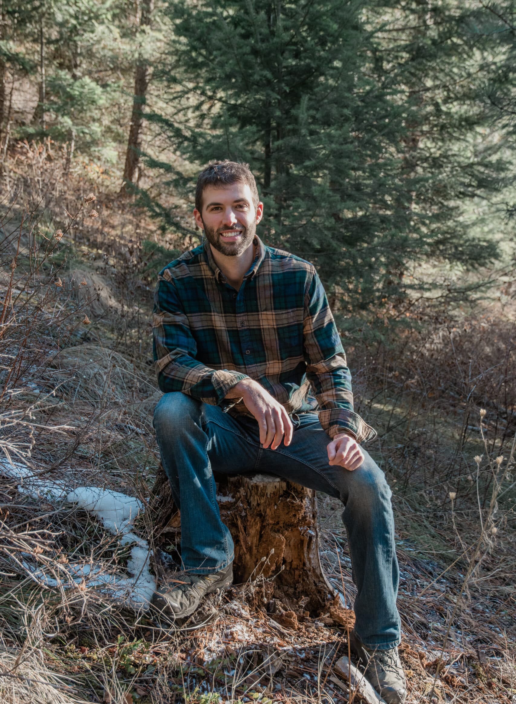 Dr. Sampalis picture in the woods